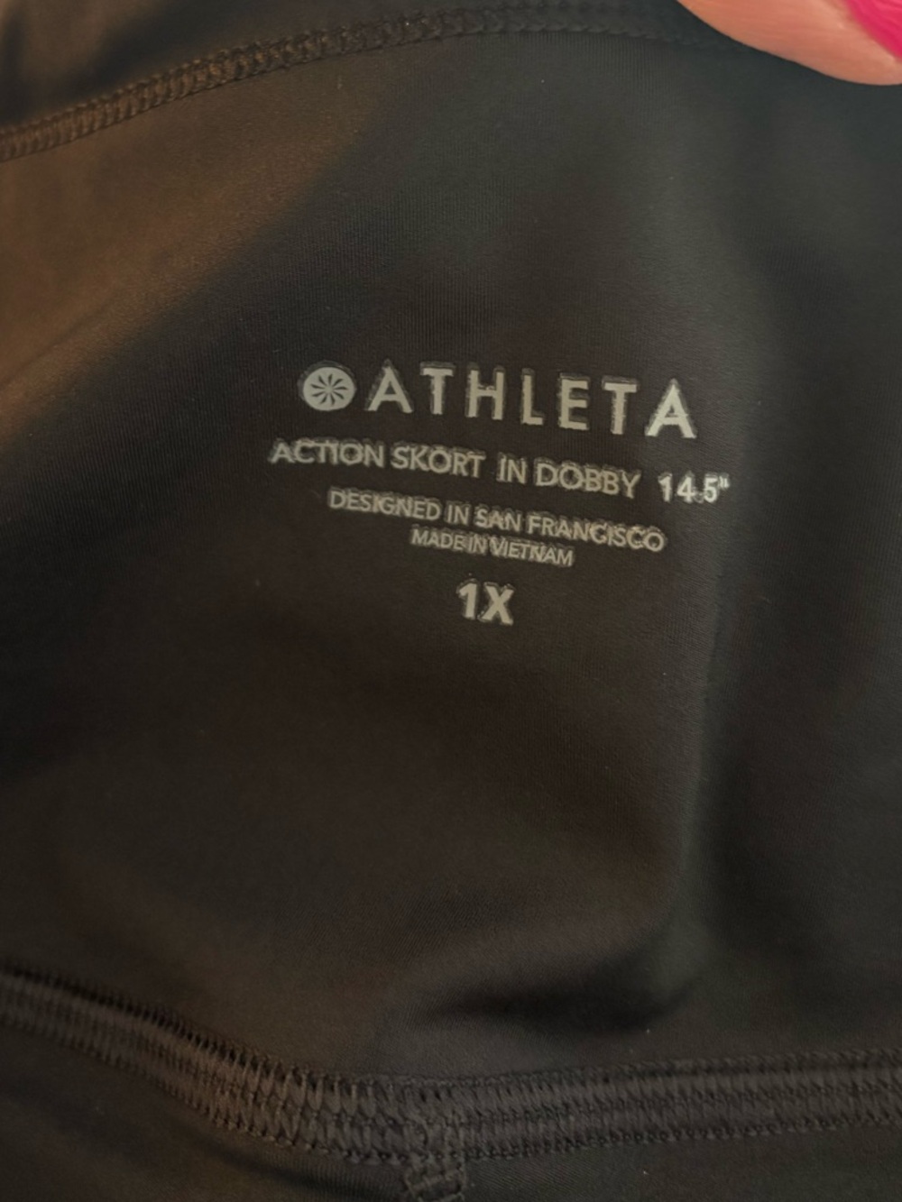 Athleta Action Skort Dobby 14.5 Black 1X Athletic Tennis Golf Pockets - Picture 4 of 5